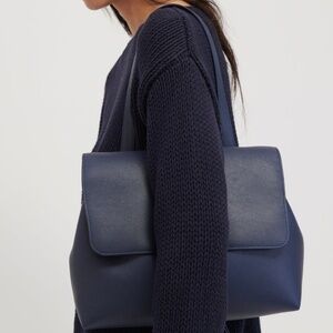 Brand New NWT Mansur Gavriel Large Soft Lady Bag - Leather - Navy - w/ dust bag
